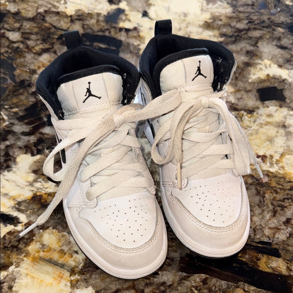 Jordan White and Black Sneakers